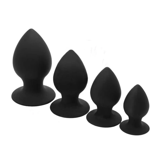 Sleek Black Silicone Anal Toy Plug Pleasurable 307