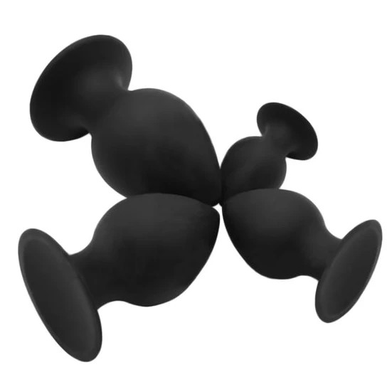 Sleek Black Silicone Anal Toy Plug Pleasurable 307