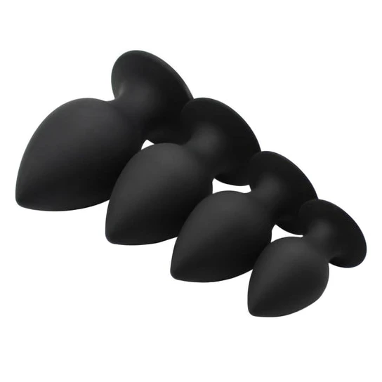 Sleek Black Silicone Anal Toy Plug Premium 8794