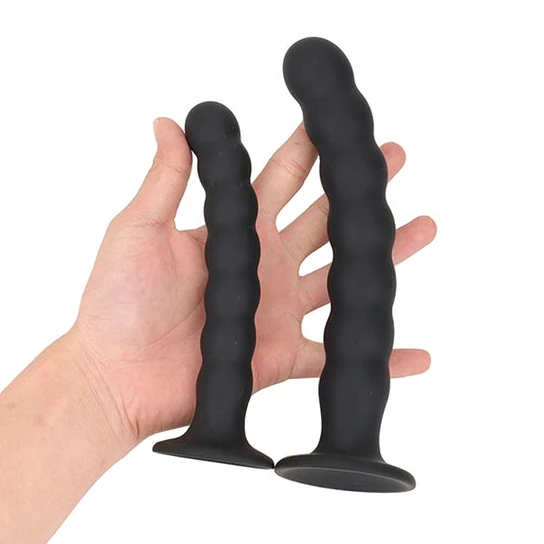 SleekDesign 3554 Ribbed Anal Suction Cup Silicone Dildo