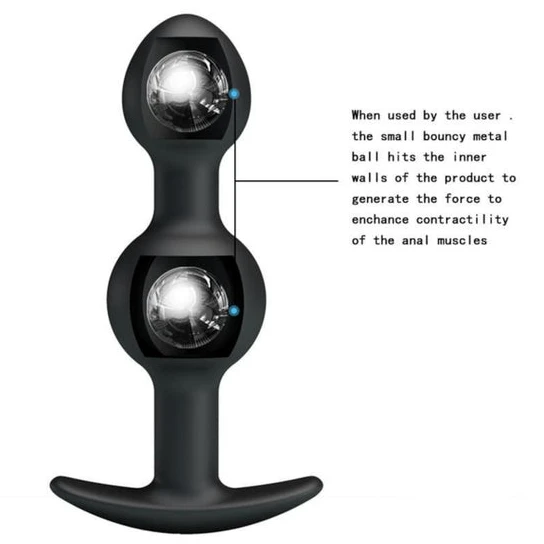 SleekDesign 9005 Black Bead Silicone String Anal Toy