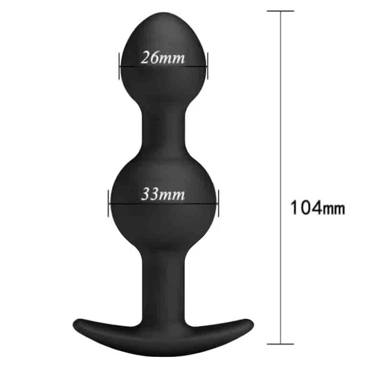 SleekDesign 9005 Black Bead Silicone String Anal Toy