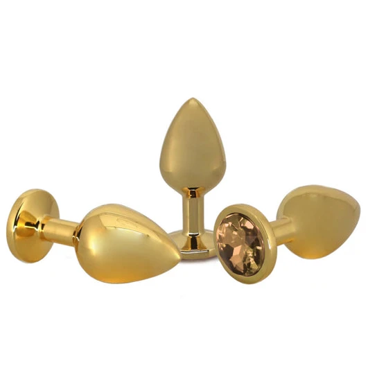 Small Golden Rose Jeweled Plug EverydayUse 4645