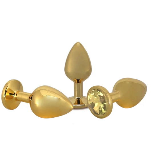 Small Golden Rose Jeweled Plug EverydayUse 4645