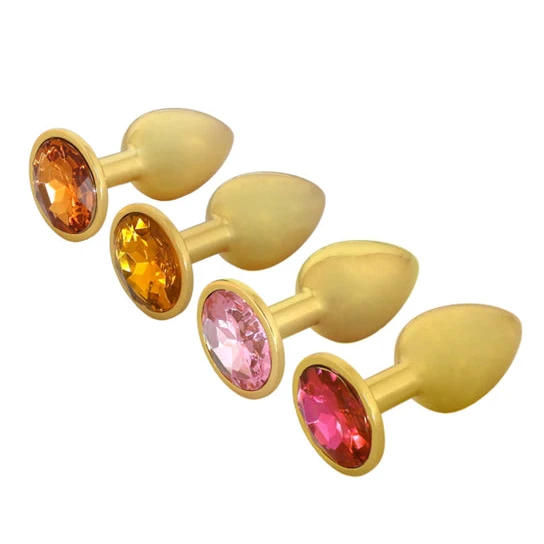 Small Golden Rose Jeweled Plug EverydayUse 4645