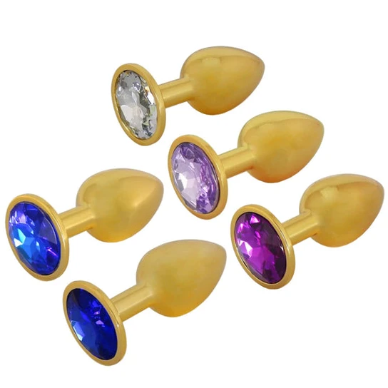 Small Golden Rose Jeweled Plug EverydayUse 4645