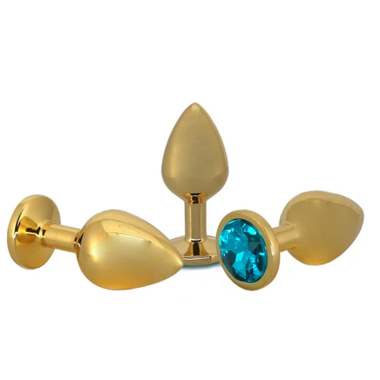 Small Golden Rose Jeweled Plug EverydayUse 4645