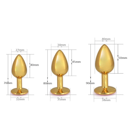 Small Golden Rose Jeweled Plug EverydayUse 4645