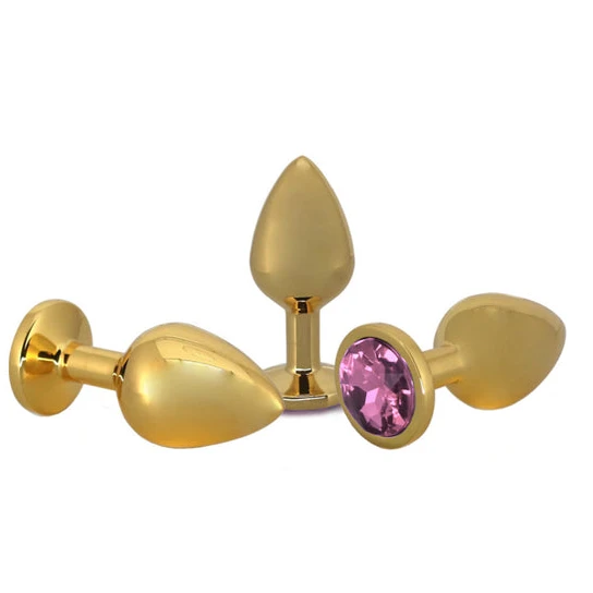 Small Golden Rose Jeweled Plug EverydayUse 6012