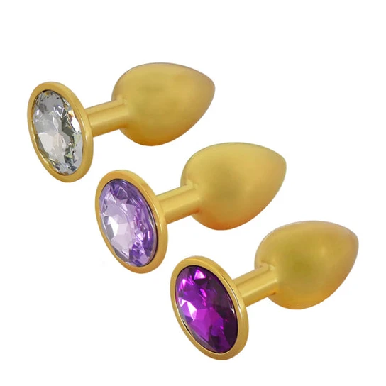 Small Golden Rose Jeweled Plug EverydayUse 6012