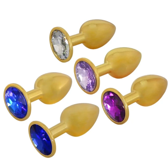 Small Golden Rose Jeweled Plug EverydayUse 6012