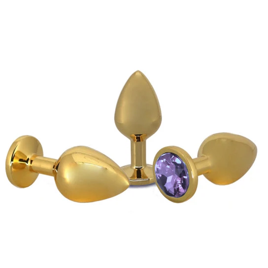 Small Golden Rose Jeweled Plug EverydayUse 6012