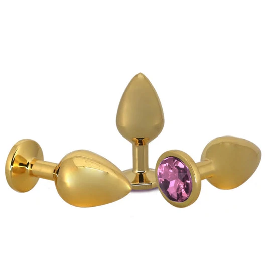 Small Golden Rose Jeweled Plug IntimateStyle 9660