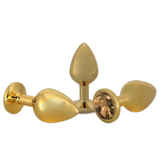 Small Golden Rose Jeweled Plug IntimateStyle 9660