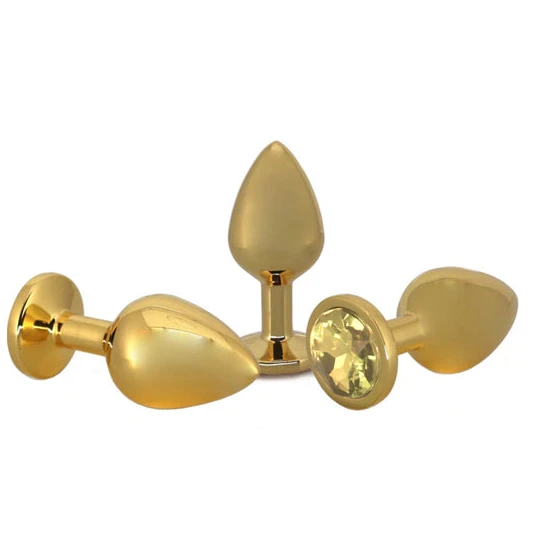 Small Golden Rose Jeweled Plug IntimateStyle 9660
