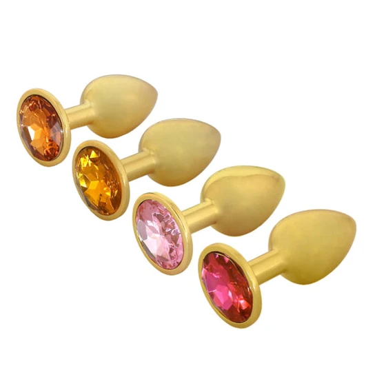 Small Golden Rose Jeweled Plug IntimateStyle 9660