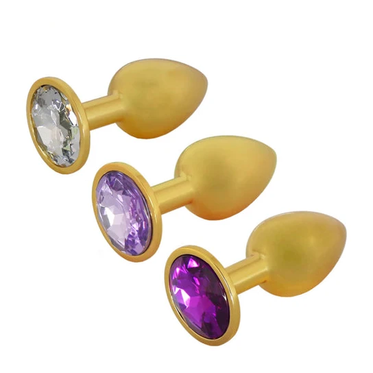 Small Golden Rose Jeweled Plug IntimateStyle 9660