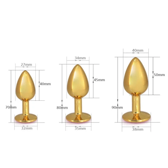 Small Golden Rose Jeweled Plug IntimateStyle 9660