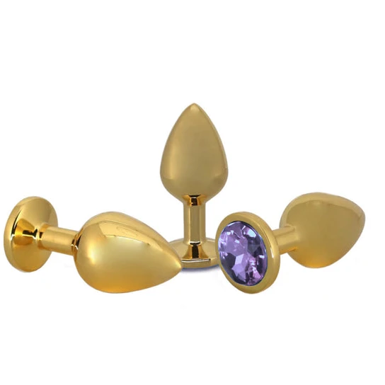 Small Golden Rose Jeweled Plug IntimateStyle 9660