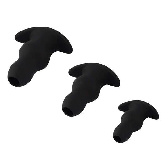 Soft Black Tunnel Plugs (3 Piece) Elegant 3038