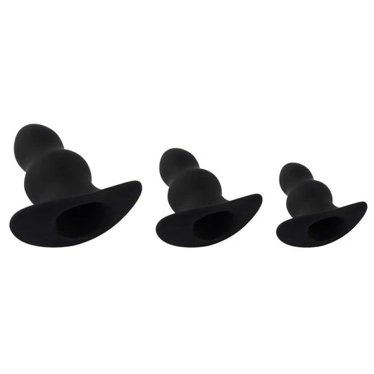 Soft Black Tunnel Plugs (3 Piece) Elegant 3038
