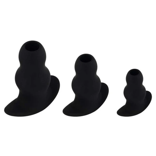 Soft Black Tunnel Plugs (3 Piece) PartnerFriendly 9009