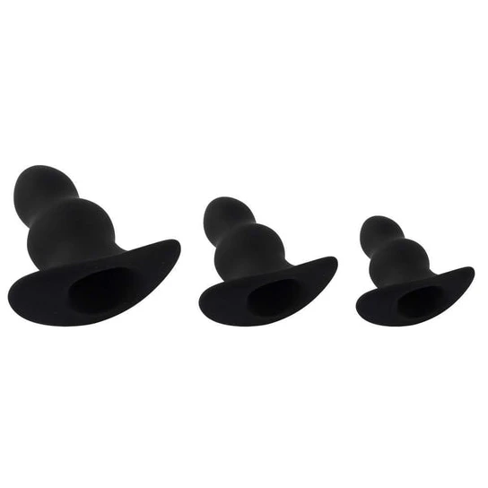Soft Black Tunnel Plugs (3 Piece) PartnerFriendly 9009