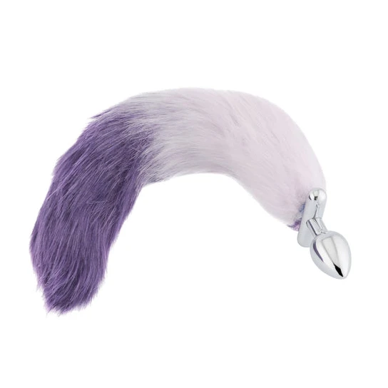 TravelFriendly 8068 Purple & White Fox Shapeable Metal Tail, 18