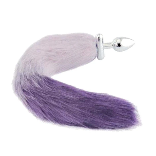 TravelFriendly 8068 Purple & White Fox Shapeable Metal Tail, 18"