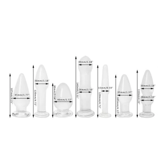 Trusted 1981 7 styles Crystal Glass Stimulator Sex Toy Anal