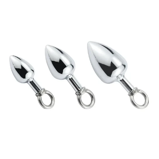 Trusted 3385 Stainless Steel Anal Hook with Cock Ring Set