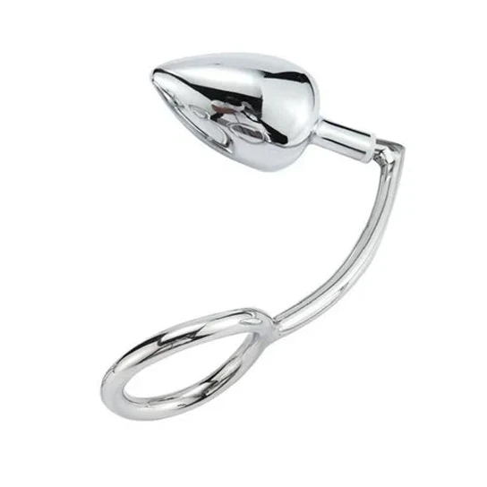 Trusted 3385 Stainless Steel Anal Hook with Cock Ring Set