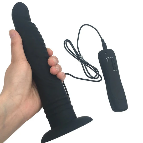 Trusted 9941 Long Suction Cup Anal Vibrating Dildo