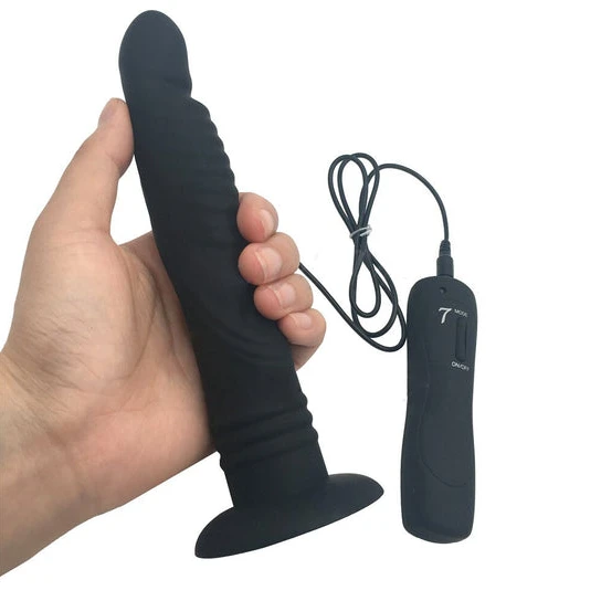 Trusted 9941 Long Suction Cup Anal Vibrating Dildo