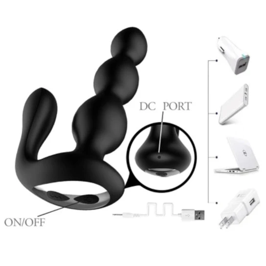 Vibrating Anal Multispeed Plug AllNight 7602
