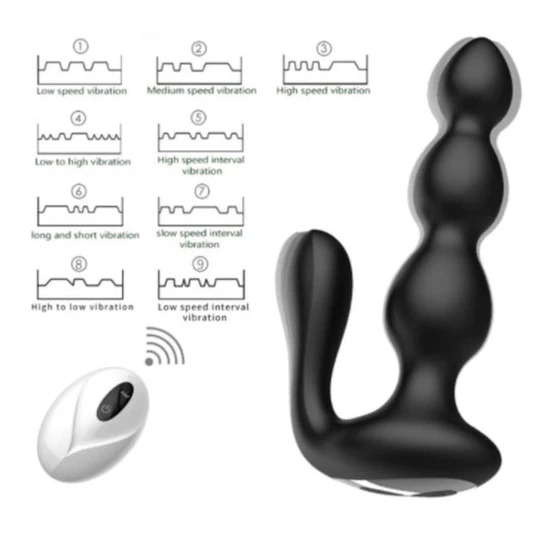 Vibrating Anal Multispeed Plug AllNight 7602