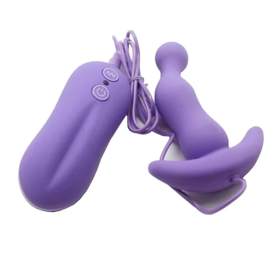 Vibrating Anal Toy Smooth Silicone Plug GreatBenefit 8837