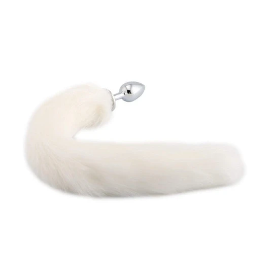 White Cat Tail Plug 16" Ergonomic 7328