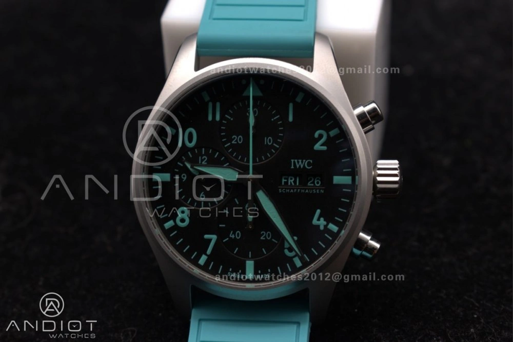 2023 TW Factory Best 1:1   IWC Chronograph IW388106 Mercedes-AMG Petronas FORMULA ONE TEAM Green