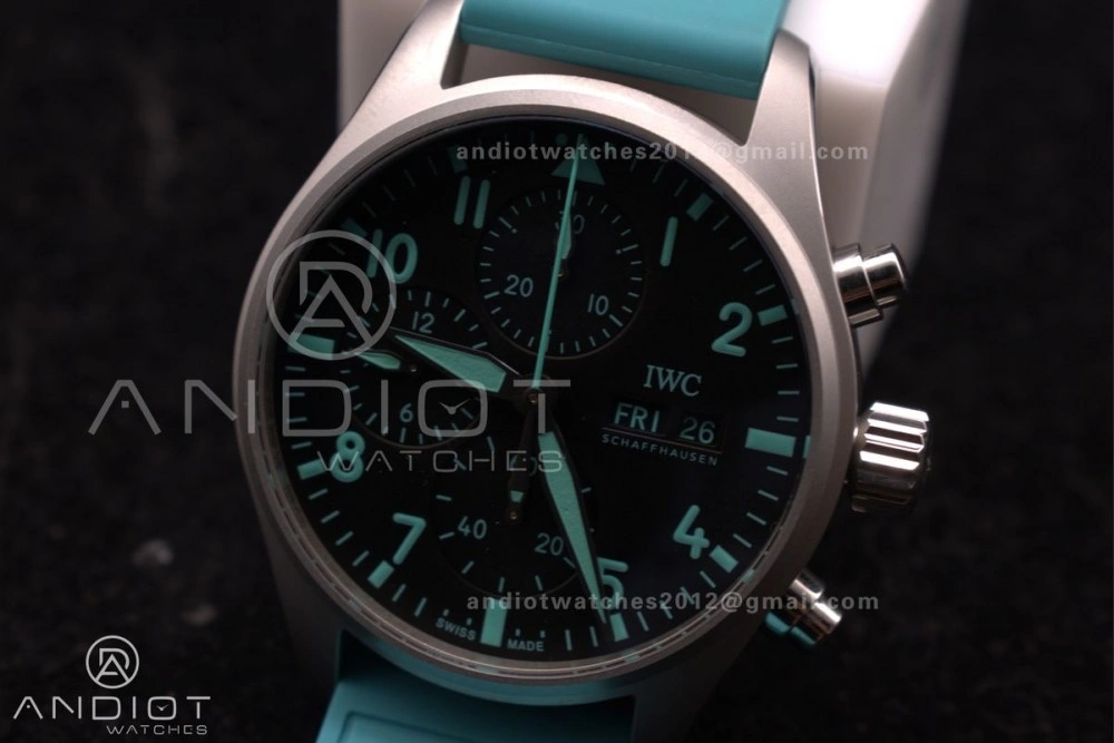 2023 TW Factory Best 1:1   IWC Chronograph IW388106 Mercedes-AMG Petronas FORMULA ONE TEAM Green