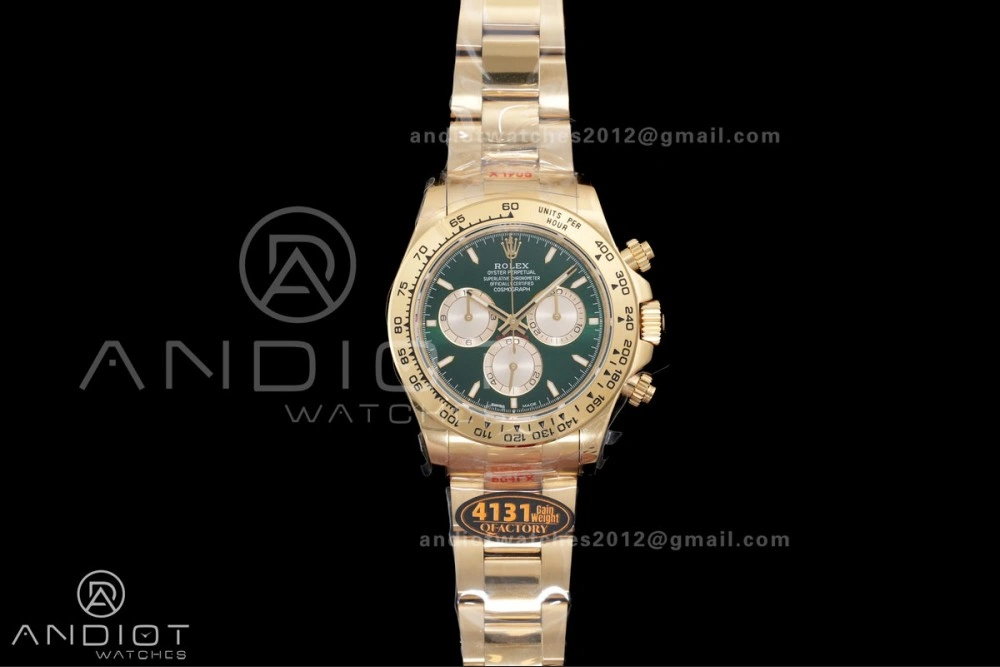 2025 Daytona 126508 QF 1:1 Best Edition Green YG Dial on YG Bracelet QF4131 V6 (Gain Weight)
