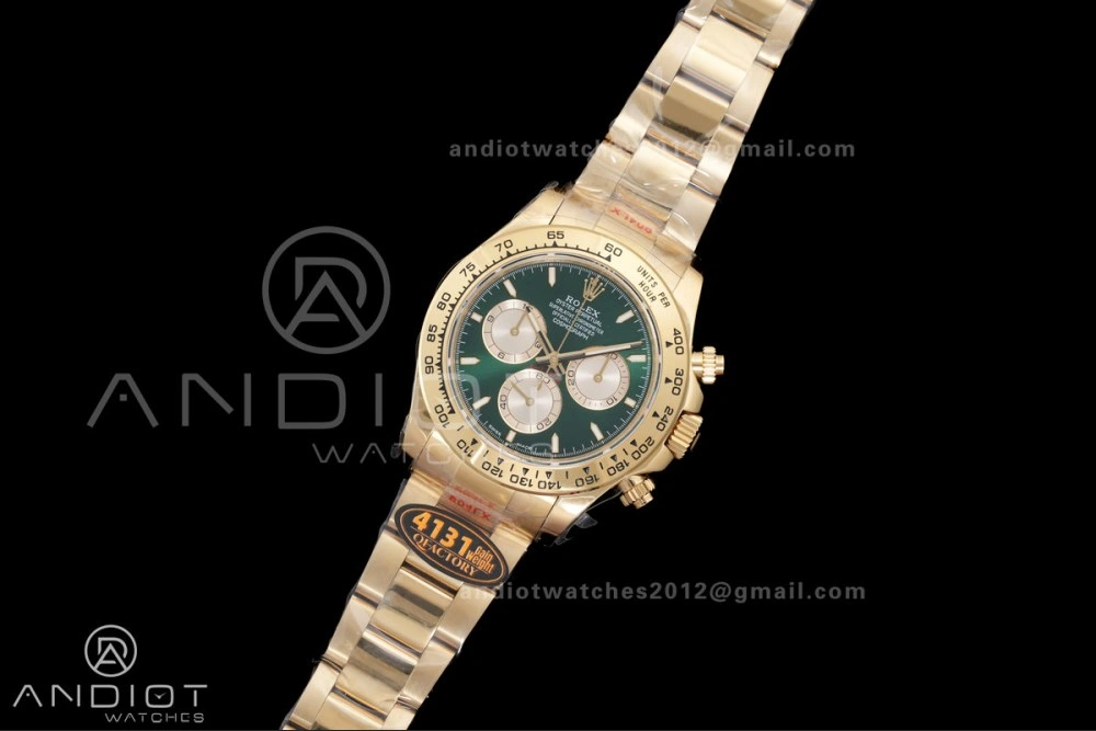 2025 Daytona 126508 QF 1:1 Best Edition Green YG Dial on YG Bracelet QF4131 V6 (Gain Weight)