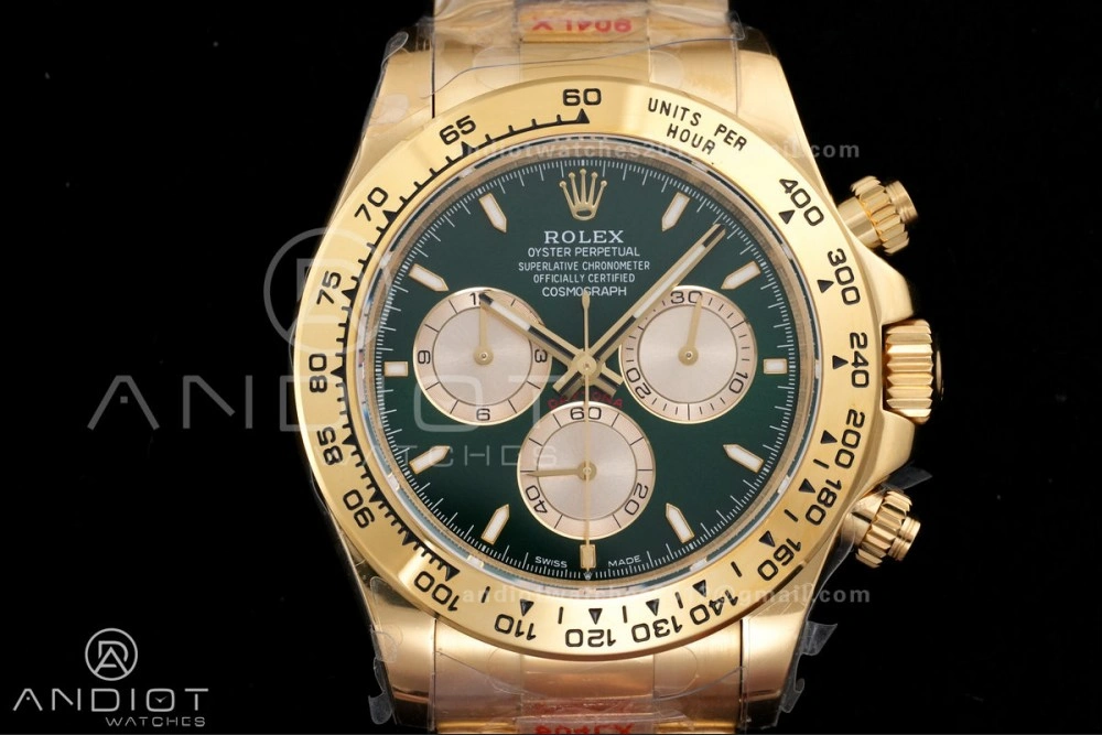 2025 Daytona 126508 QF 1:1 Best Edition Green YG Dial on YG Bracelet QF4131 V6 (Gain Weight)