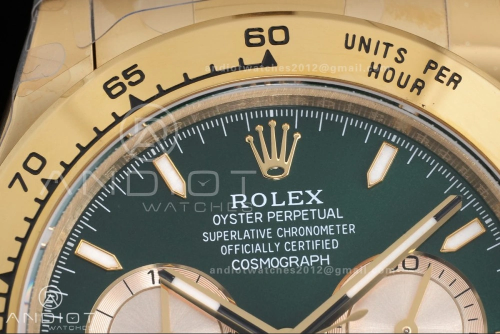 2025 Daytona 126508 QF 1:1 Best Edition Green YG Dial on YG Bracelet QF4131 V6 (Gain Weight)