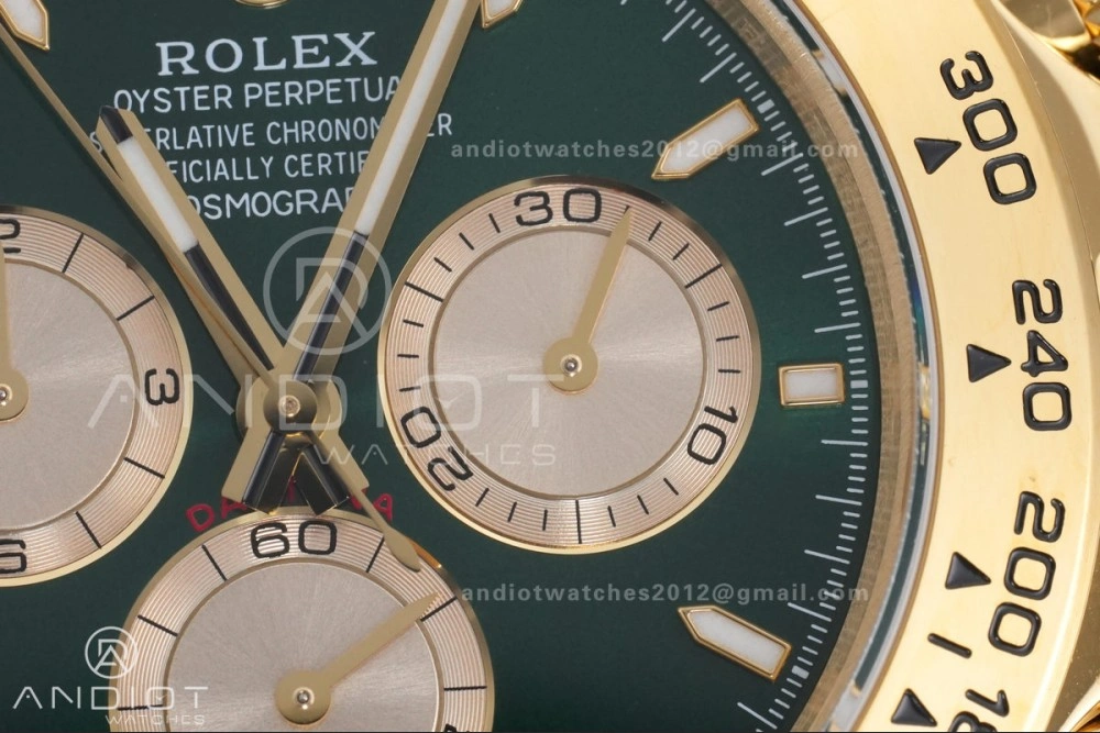 2025 Daytona 126508 QF 1:1 Best Edition Green YG Dial on YG Bracelet QF4131 V6 (Gain Weight)