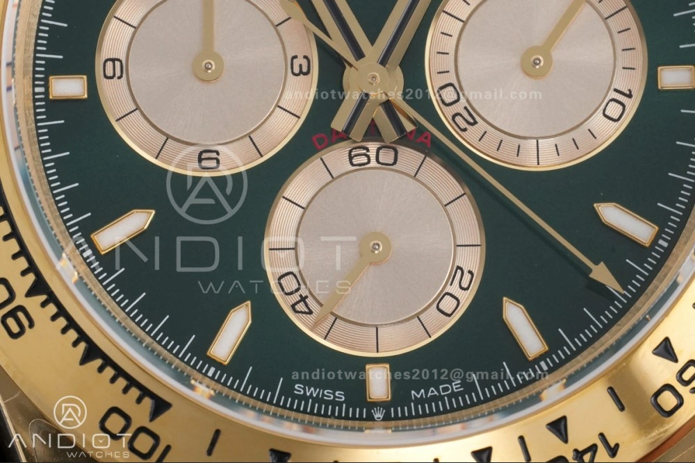 2025 Daytona 126508 QF 1:1 Best Edition Green YG Dial on YG Bracelet QF4131 V6 (Gain Weight)