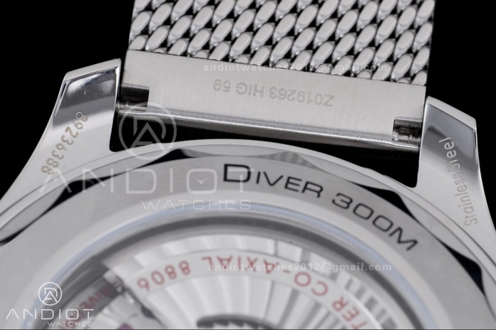 2025 New Seamaster 300 VSF 1:1 Best Edition Black Dial on SS Mesh Bracelet SA8806