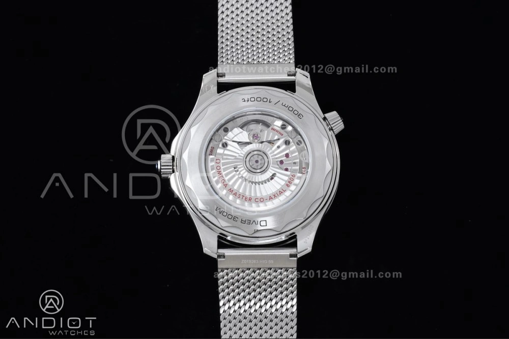 2025 New Seamaster 300 VSF 1:1 Best Edition Black Dial on SS Mesh Bracelet SA8806