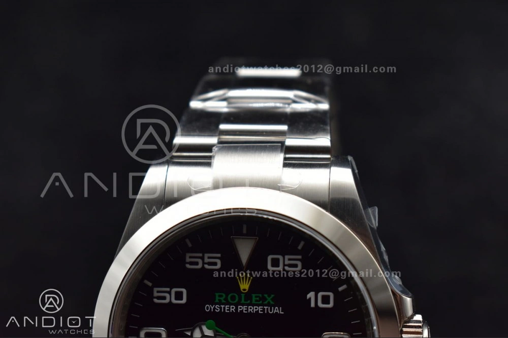 Air-King 126900 Clean 1:1 Best Edition 904L Steel Black Dial on SS Bracelet VR3230