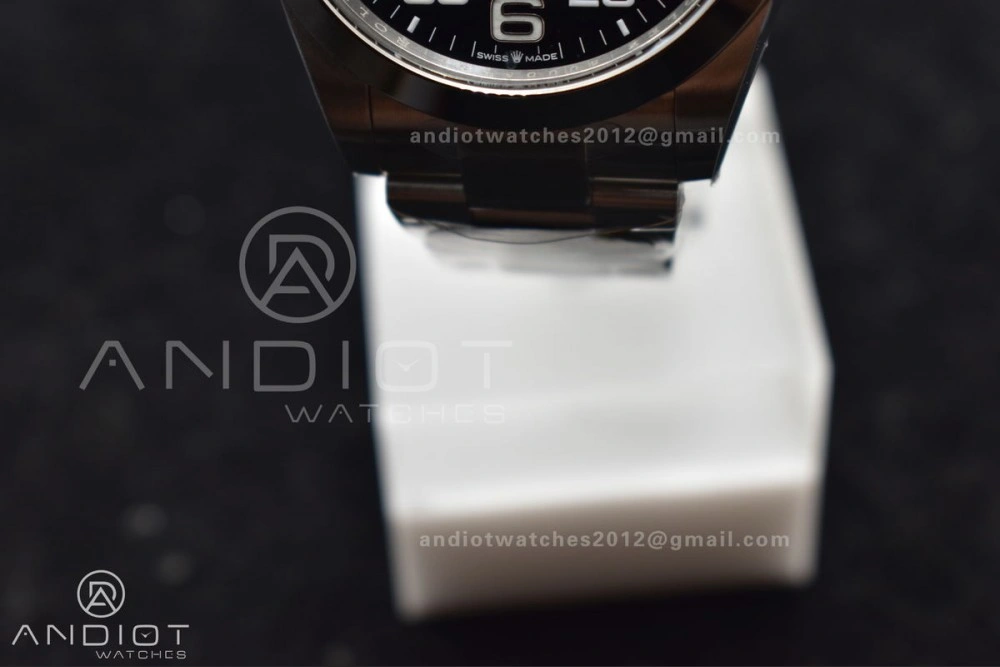 Air-King 126900 Clean 1:1 Best Edition 904L Steel Black Dial on SS Bracelet VR3230